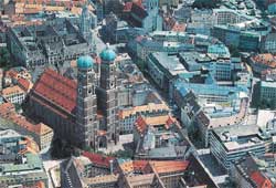 Marienplatz and the Frauenkirche from above